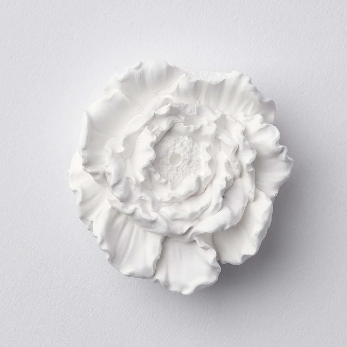 Plaster Incense Holder - Peony Flower