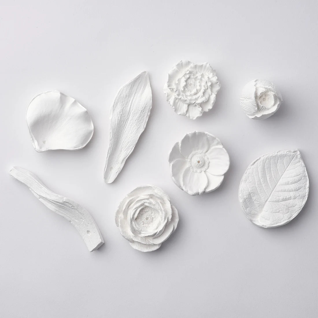 Plaster Incense Holder - Peony Flower