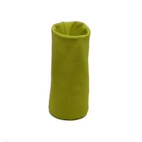 Chartreuse/Lime/Light green Sacco eyeglass holder - shown empty on white background 