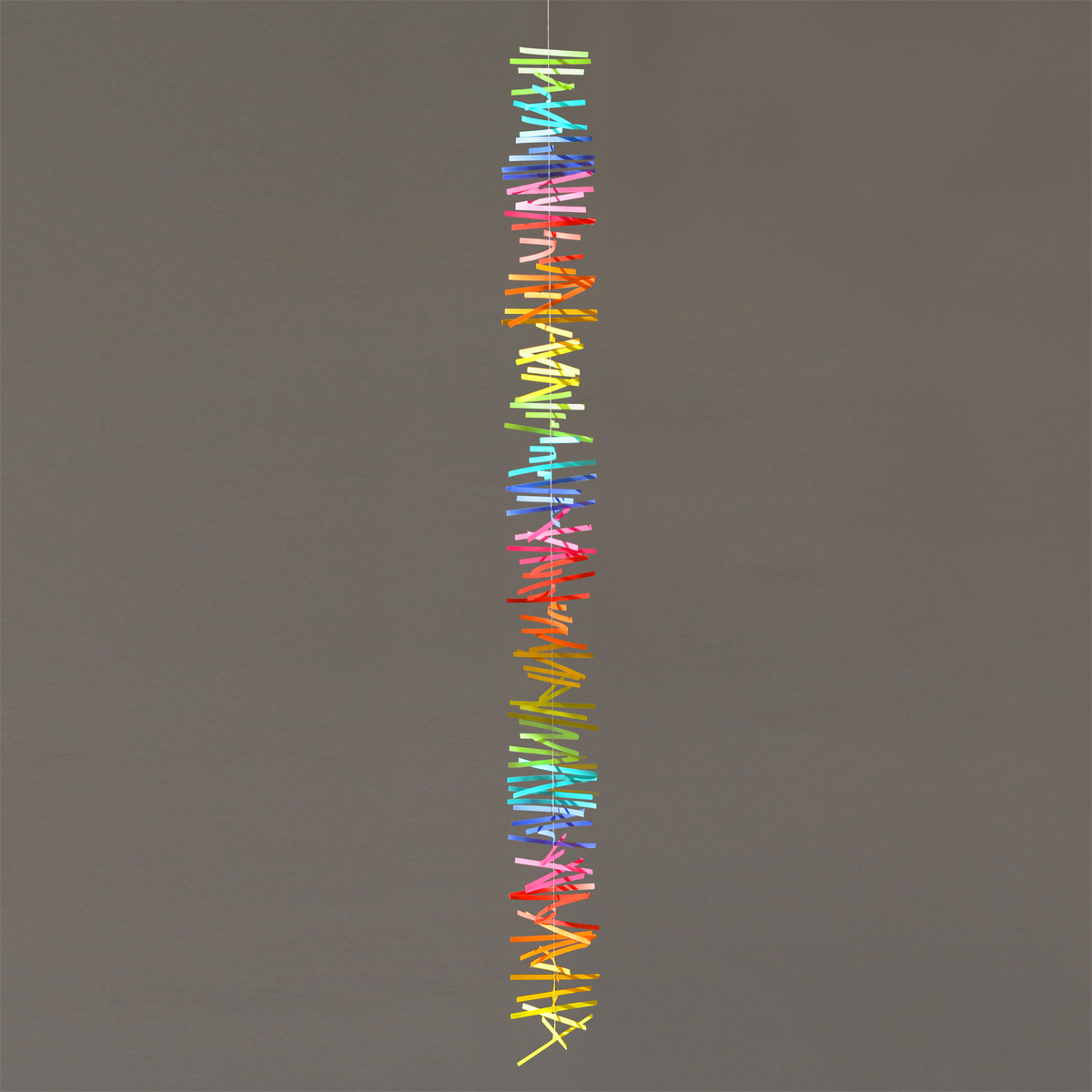 Tat-Tat, Spektral multi-coloured Garland 130cm - recycled vellum, shown full length on grey background 