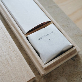 Traditional Japanese Candle Gift Set of Three Multi-Colored in Wooden Box