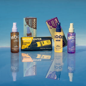 Blue glossy backdrop mood waters travel