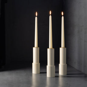 Sophie Taeuber Arp Candle Holders in white - trio environment