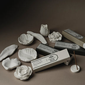 Plaster Incense Holder - Peony Petal