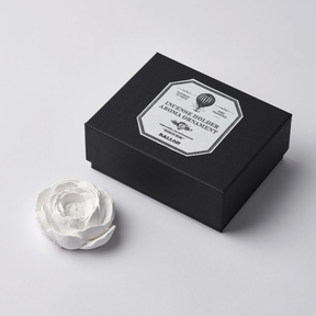 Product photo- camellia incense holder w/box 
